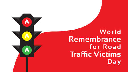World Day of Remembrance for Road Traffic Victims. Vector illustrationのイラスト素材