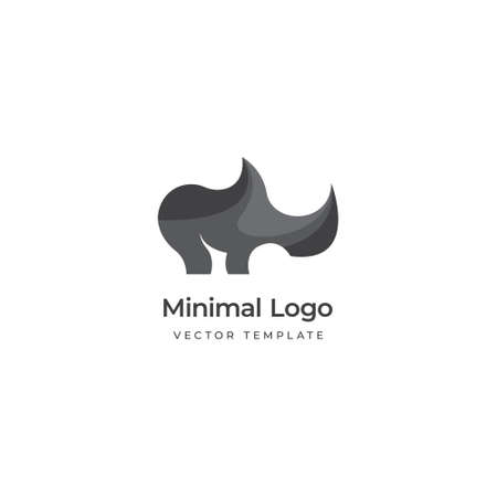 Layer rhino logo template. Vector illustrationのイラスト素材