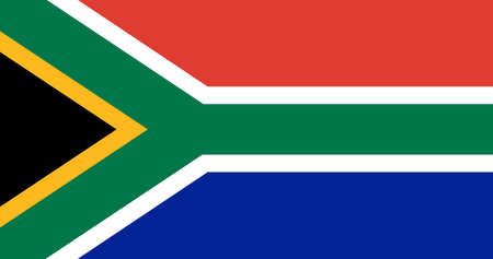 South Africa flag with original RGB color vector illustration designのイラスト素材
