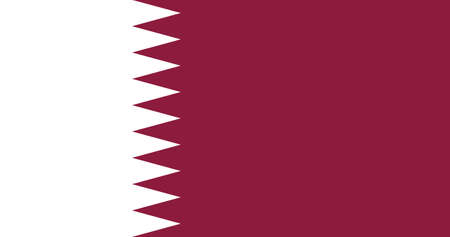 Qatar flag with original RGB color vector illustration designのイラスト素材