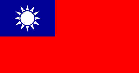 Taiwan flag with original RGB color vector illustration designのイラスト素材