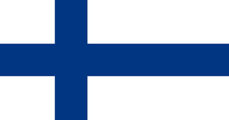 Finland flag with original RGB color vector illustration designのイラスト素材