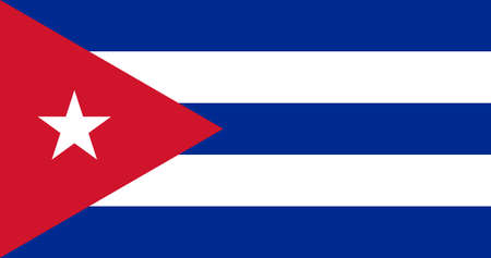 Cuban flag with original RGB color vector illustration designのイラスト素材