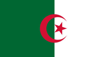 Algeria flag with original RGB color vector illustration designのイラスト素材
