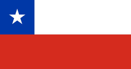 Chile flag with original RGB color vector illustration designのイラスト素材