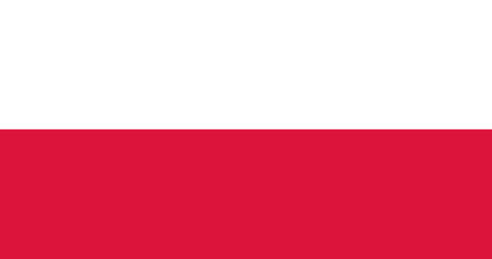 Poland flag with original RGB color vector illustration designのイラスト素材
