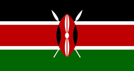 Kenya flag with original RGB color vector illustration designの写真素材