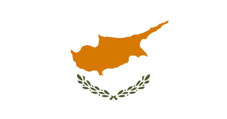 Cyprus flag with original RGB color vector illustration designの写真素材
