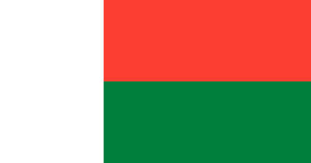 Madagascar flag with original RGB color vector illustration designの写真素材