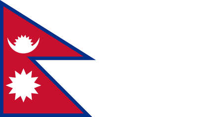 Nepal flag with original RGB color vector illustration designの写真素材