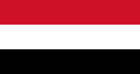 Yemen flag with original RGB color vector illustration designの写真素材