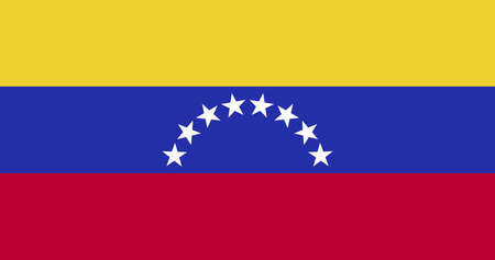 Venezuela flag with original RGB color vector illustration designの写真素材
