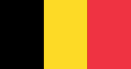 Belgium flag with original RGB color vector illustration designの写真素材