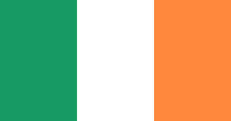 Ireland flag with original RGB color vector illustration designの写真素材