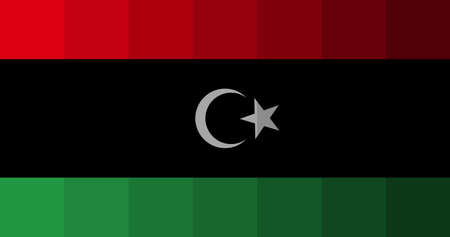 Libya flag image backgroundの写真素材