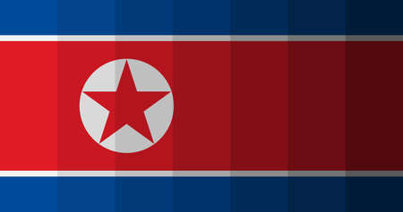 North Korea flag image backgroundの写真素材