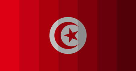 Tunisia flag image backgroundの写真素材