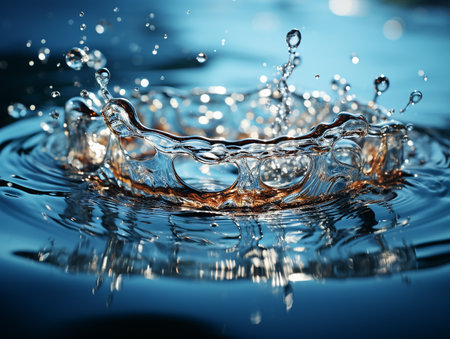 Water splash background imageの素材