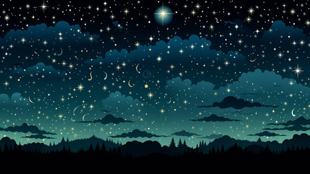 Background with galaxy starsの素材
