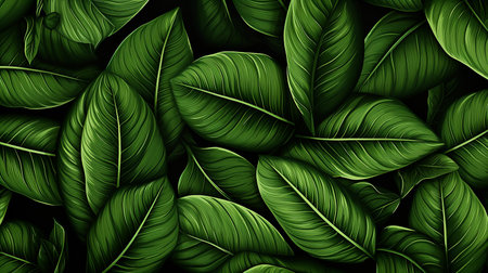 Green leaves backgroundの素材