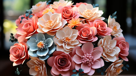 Bouquet of colored rosesの素材