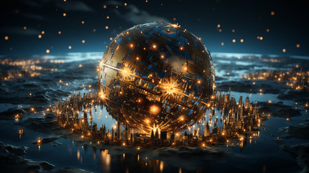 Cryptocurrency word, digital money backgroundの素材
