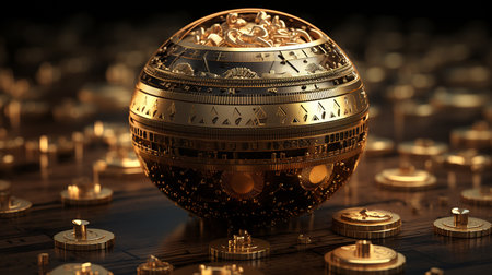 Cryptocurrency word, digital money backgroundの素材