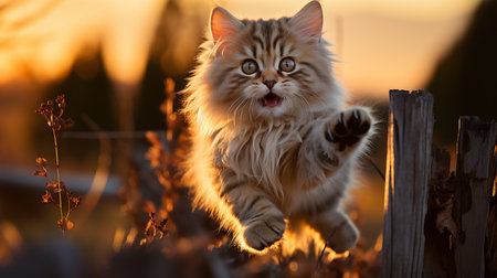 Beautiful cat picture, cute feline animal background imageの素材