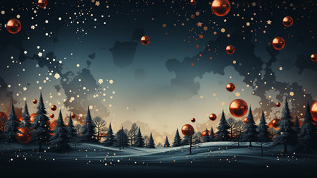 Christmas decorations and gifts backgroundの素材