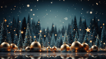 Christmas decorations and gifts backgroundの素材