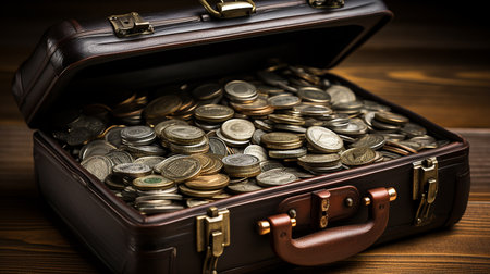 A lot of money in a suitcaseの素材