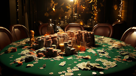 A detailed casino tableの素材