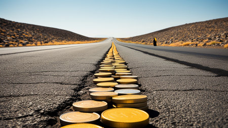 Lots of money on the roadの素材