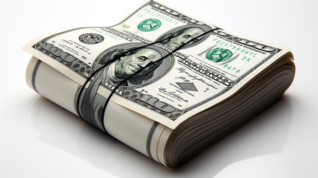 Stack of money on the table, concept backgroundの素材