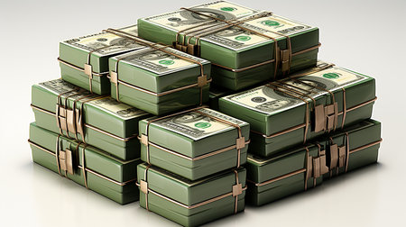 Stack of money on the table, concept backgroundの素材