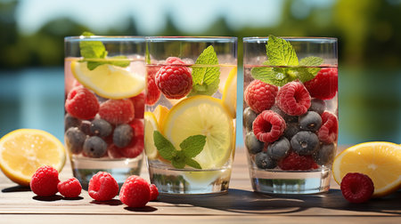 Cool strawberry cocktail, drink backgroundの素材