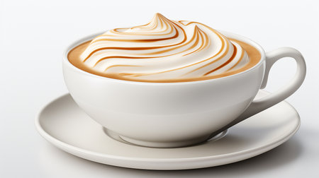 Cup of cappuccino, AI Generatedの素材