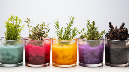 The glass of juice and fruit drink backgroundの素材