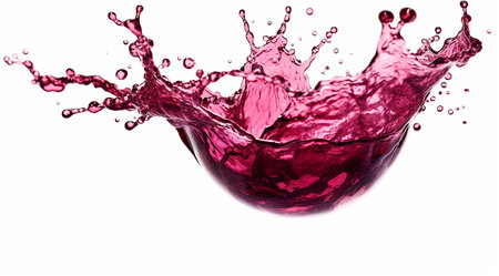 Red wine splash isolated, AI Generatedの素材