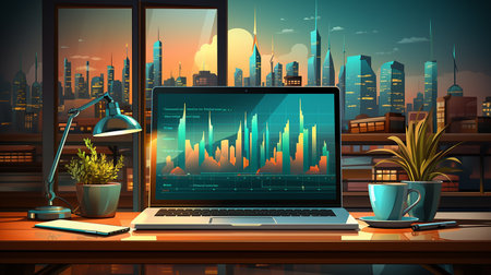 Modern flat design isometric concept of Digital Marketing for banner and website. Abstract 3d vector background. Web development, social media concept. Landing page template. Digital technologiesの素材