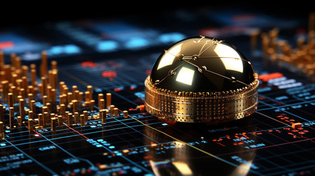 Disco ball light reflection marketing backgroundの素材