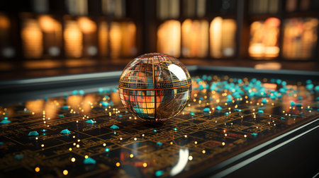Disco ball light reflection marketing backgroundの素材