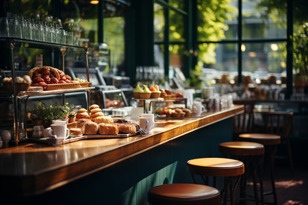 Interior of a modern urban restaurant
