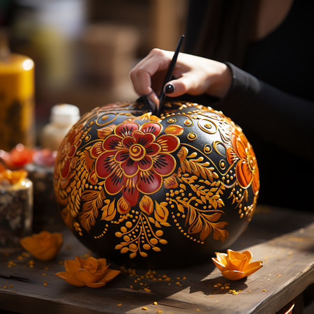 Pumkin decoration holidays, festivals, and eventsの写真素材