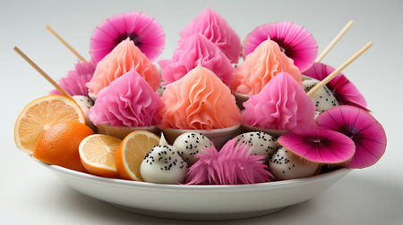 Set of various fresh fruit smoothies isolated on a white background.の写真素材