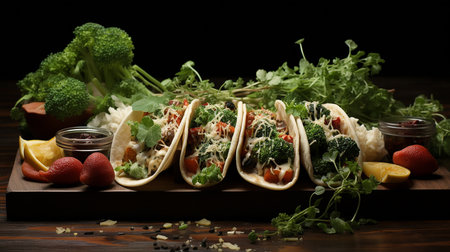 Homemade American Soft Shell Beef Tacos with Lettuce Tomato Cheeseの写真素材