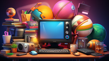 Close Up Footage of a Retro TV Set Screen, Inspired Console Arcade Video Game.の写真素材
