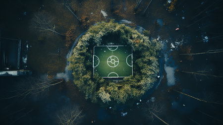 Colorful sports court background. Top view to field rubber ground with white line outdoorsの写真素材