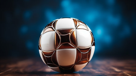 Soccer ball isolated on blurred background.の写真素材