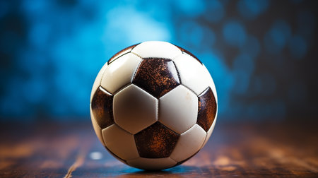 Soccer ball isolated on blurred background.の写真素材